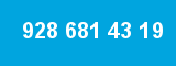 928 681 43 19 928 681 43 19